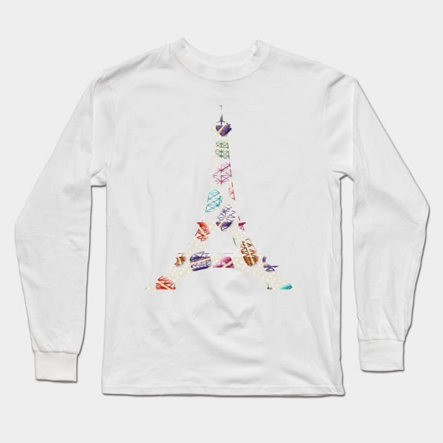 Eiffel tower Long Sleeve T-Shirt by Polli